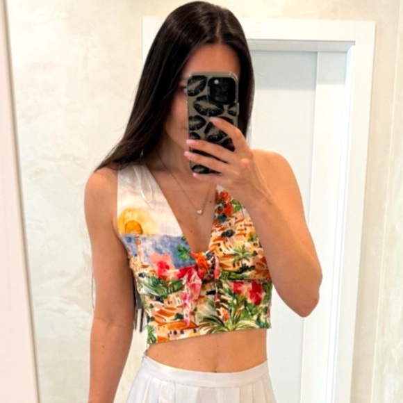 ZARA NEW SS25 WOMAN PRINTED TOP - Picture 9 of 15